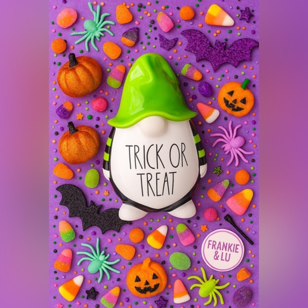 Rae Dunn Trick Of Treat Holiday Gnome NWT